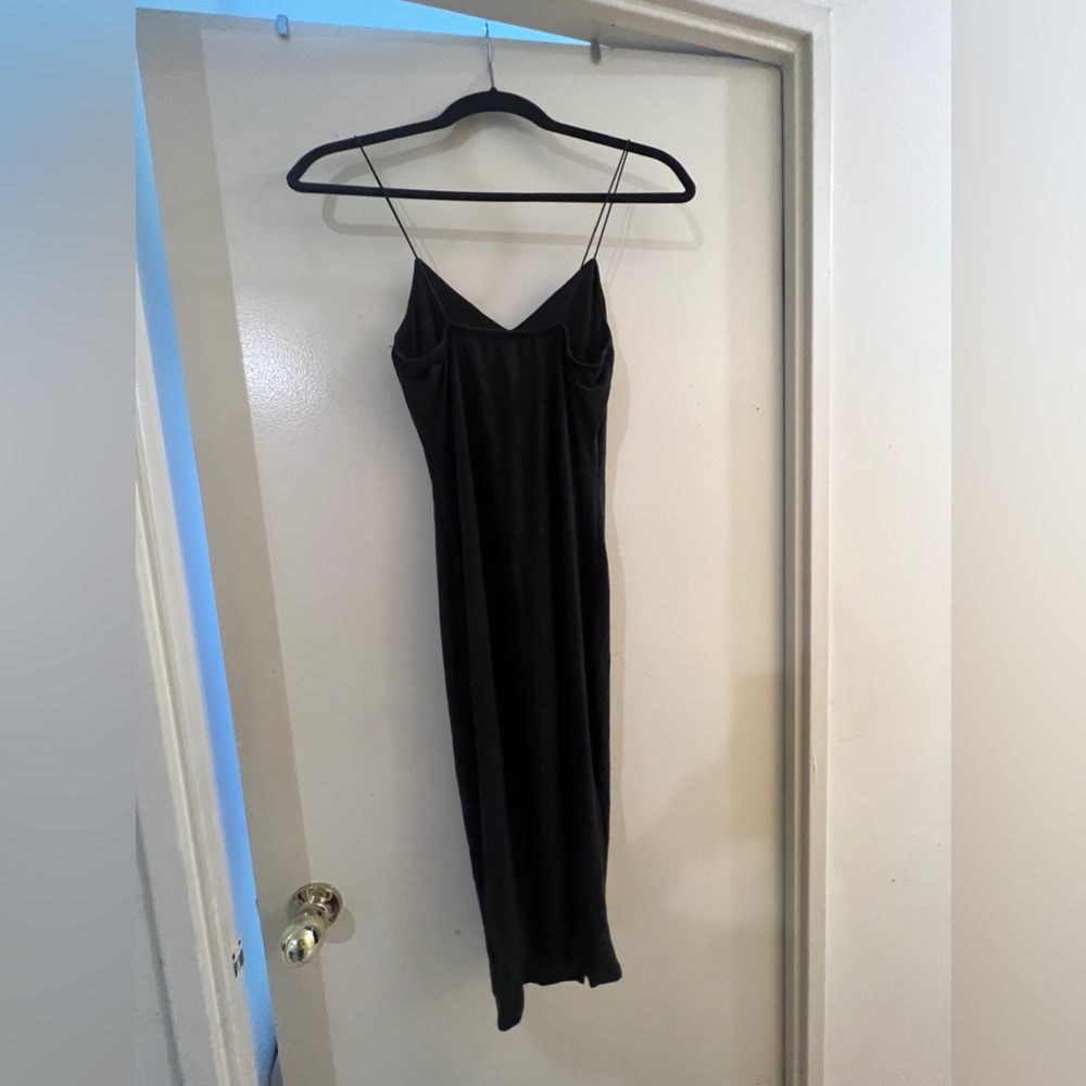 Seven Sisters Faux Suede Black Bodycon Dress - Sleek & Chic!